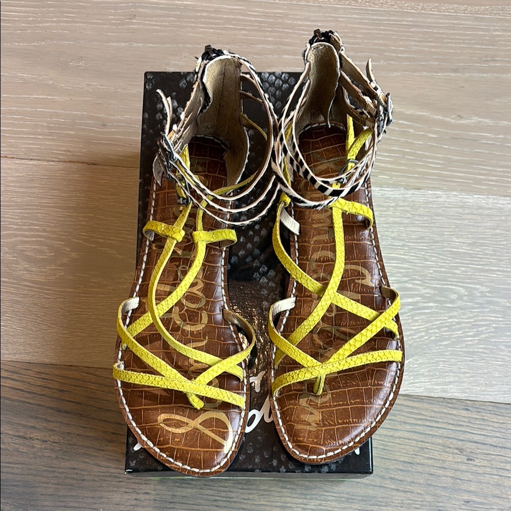Sam Edelman Yellow Gladiator Sandals